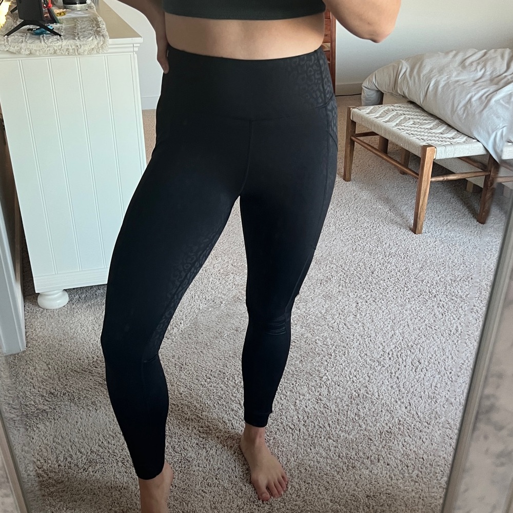 Kiava Stealth Leopard Print Leggings | Women’s High Waist Workout Yoga Pants